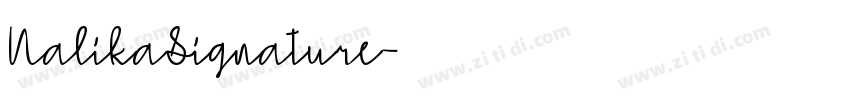 NalikaSignature字体转换
