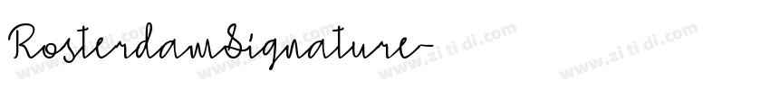 RosterdamSignature字体转换