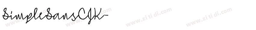 SimpleSansCJK字体转换