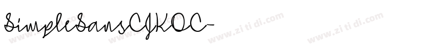 SimpleSansCJKOC字体转换