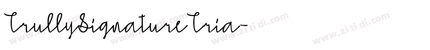 TrullySignatureTria字体转换