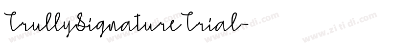 TrullySignatureTrial字体转换