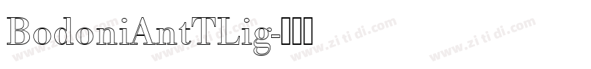 BodoniAntTLig字体转换