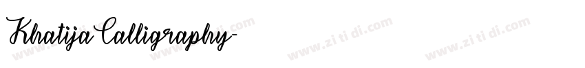 KhatijaCalligraphy字体转换