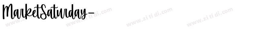 MarketSaturday字体转换