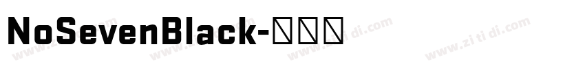 NoSevenBlack字体转换