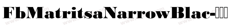 FbMatritsaNarrowBlac字体转换