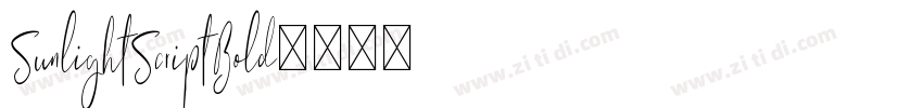 SunlightScriptBold字体转换