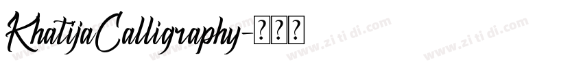 KhatijaCalligraphy字体转换