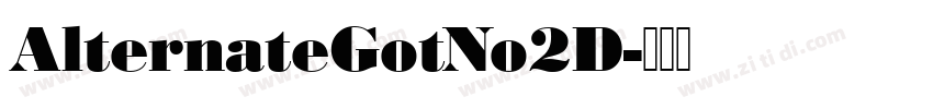 AlternateGotNo2D字体转换