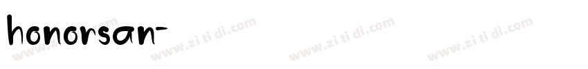 honorsan字体转换