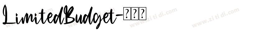 LimitedBudget字体转换