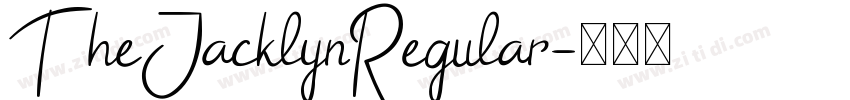 TheJacklynRegular字体转换
