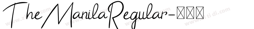 TheManilaRegular字体转换
