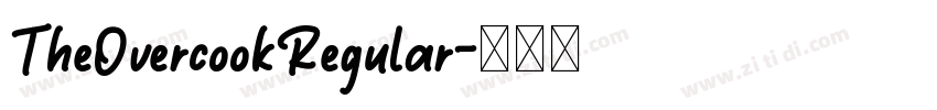 TheOvercookRegular字体转换