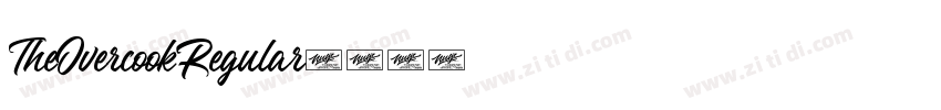 TheOvercookRegular字体转换