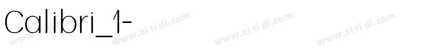 Calibri_1字体转换