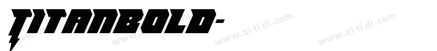 TitanBold字体转换