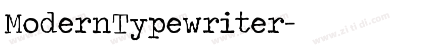 ModernTypewriter字体转换