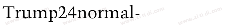 Trump24normal字体转换