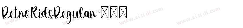 RetroKidsRegular字体转换