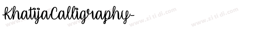 KhatijaCalligraphy字体转换