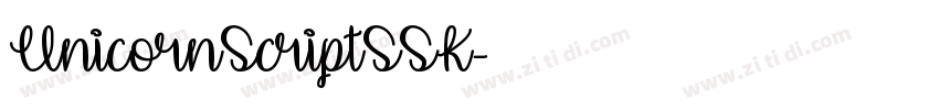 UnicornScriptSSK字体转换
