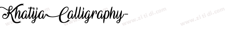 KhatijaCalligraphy字体转换