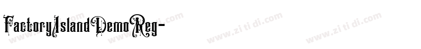 FactoryIslandDemoReg字体转换 FactoryIslandDemoReg字体转换