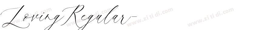 LovingRegular字体转换