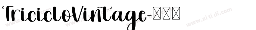 TricicloVintage字体转换