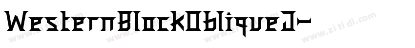 WesternBlockObliqueJ字体转换