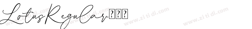 LotusRegular字体转换