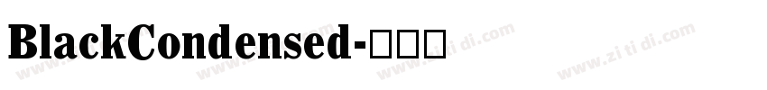 BlackCondensed字体转换