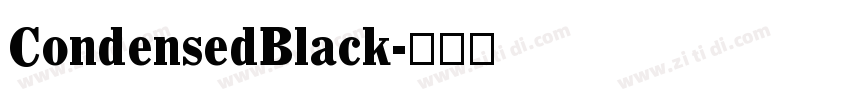 CondensedBlack字体转换