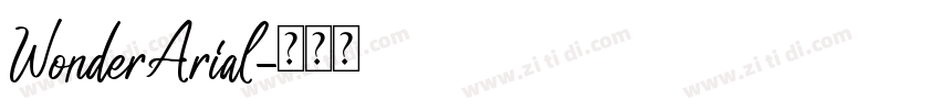 WonderArial字体转换