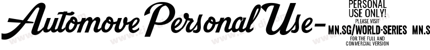 AutomovePersonalUse字体转换 AutomovePersonalUse字体转换