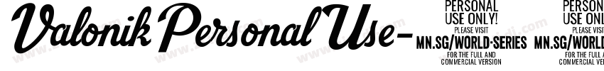 ValonikPersonalUse字体转换