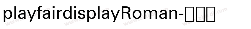 playfairdisplayRoman字体转换