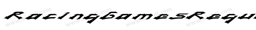 RacingGamesRegular字体转换