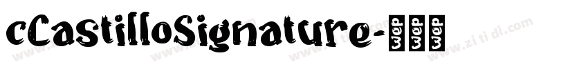 cCastilloSignature字体转换