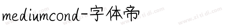 mediumcond字体转换