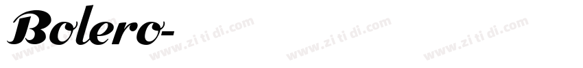 Bolero字体转换