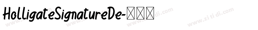 HolligateSignatureDe字体转换