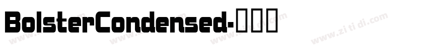 BolsterCondensed字体转换