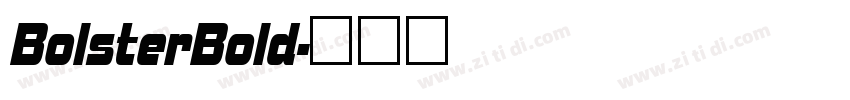 BolsterBold字体转换