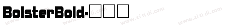 BolsterBold字体转换