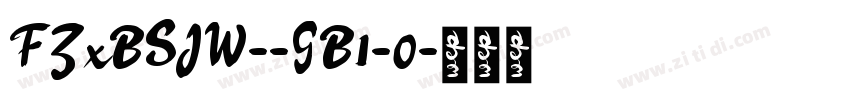 FZxBSJW--GB1-0字体转换