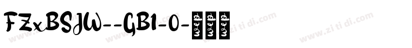 FZxBSJW--GB1-0字体转换