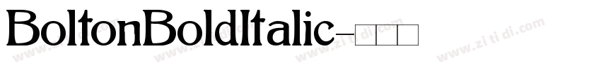 BoltonBoldItalic字体转换